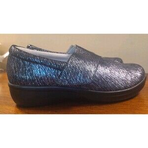 ALEGRIA LAU-853 Lauryn 37 US 7 - 7.5 Metallic Blue Black Comfort Shoes